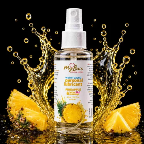 MyLove Intim gél és masszázsolaj 2 az 1-ben trópusi ananász 50 ml