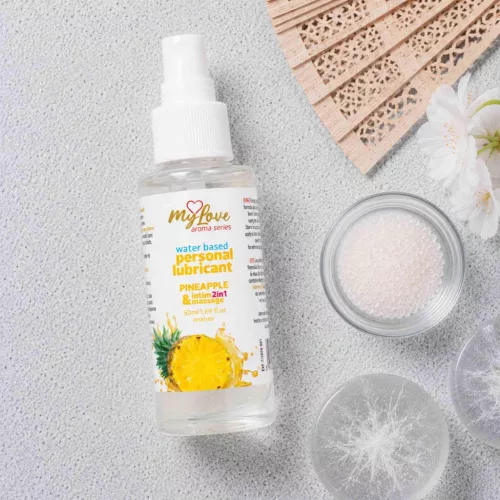 MyLove Intim gél és masszázsolaj 2 az 1-ben trópusi ananász 50 ml