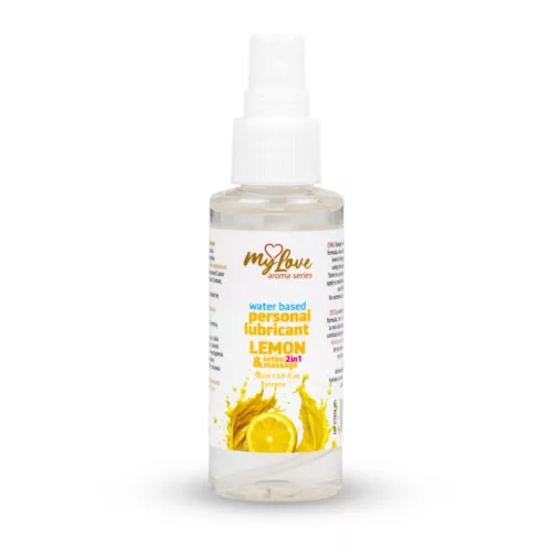 MyLove Intim gél és masszázsolaj 2 az 1-ben friss citrom illattal 50 ml