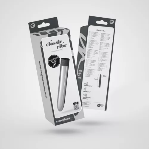 Crushious Vibrátor Fokozatállító, Cseppálló 17,5 cm Ezüst