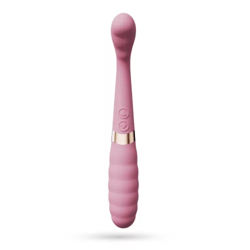 Crushious Vibrátor Kettős stimuláció 20 cm rózsaszín-arany