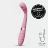 Crushious Vibrátor Kettős stimuláció 20 cm rózsaszín-arany