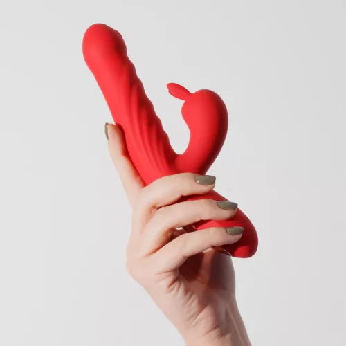 Crushious Vibrátor Rezgő, Lökő, 21,5 cm Piros