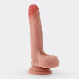   Crushious Dildó Extra erős tapadókorong, rugalmas, vízálló 19 cm folyékony szilikon hús szín