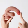 Crushious Dildó Extra erős tapadókorong, rugalmas, vízálló 19 cm folyékony szilikon hús szín