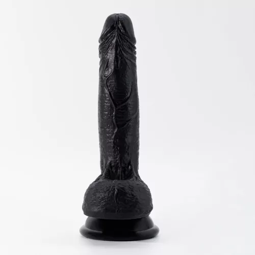 Crushious Dildó Erős tapadókorong, ultra-rugalmas 19 cm fekete