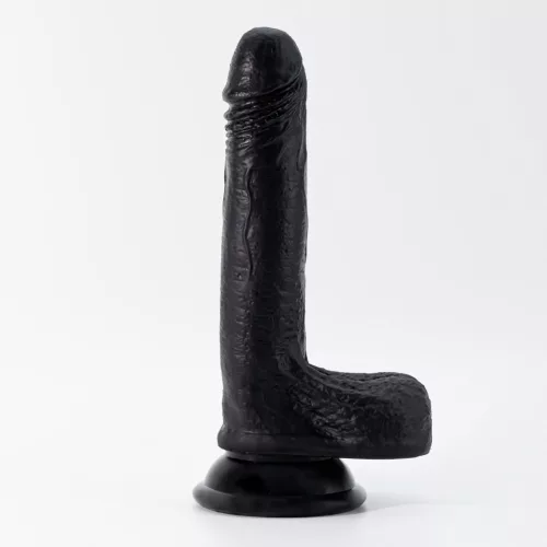 Crushious Dildó Erős tapadókorong, ultra-rugalmas 19 cm fekete