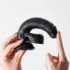 Crushious Dildó Erős tapadókorong, ultra-rugalmas 19 cm fekete