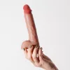 Crushious Dildó Erős tapadókorong, folyékony szilikon 22 cm hús színű
