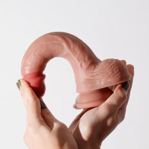 Crushious Dildó Erős tapadókorong, folyékony szilikon 22 cm hús színű