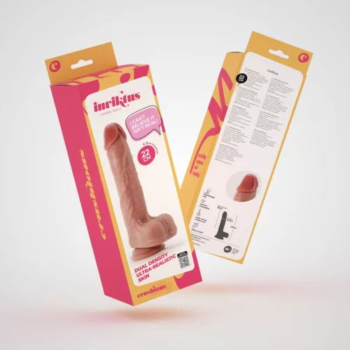 Crushious Dildó Erős tapadókorong, Ultra naturalis 22 cm hús színű