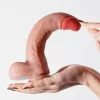 Crushious Dildó Realisztikus, Erős tapadókorong 23 cm Fekete