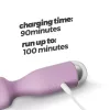 Crushious Wand vibrátor 10 módú vízálló USB-töltős 15 cm lila