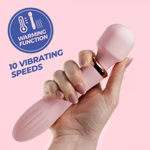 Crushious Vibrátor 10 mód, fűthető 21 cm rózsaszín