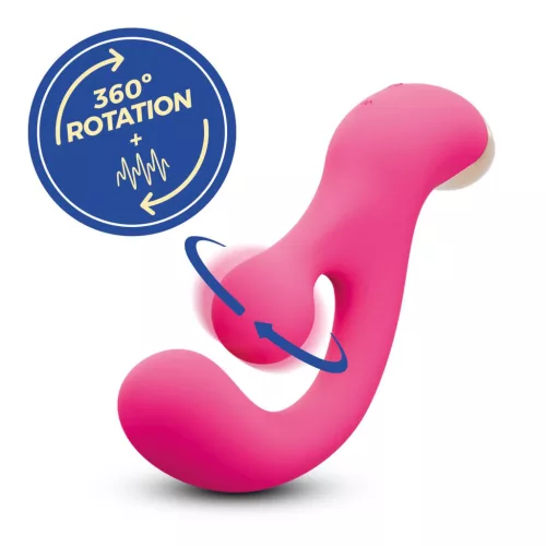 Crushious Vibrátor G-pont stimuláló, forgó mozgás 17,7 cm fekete