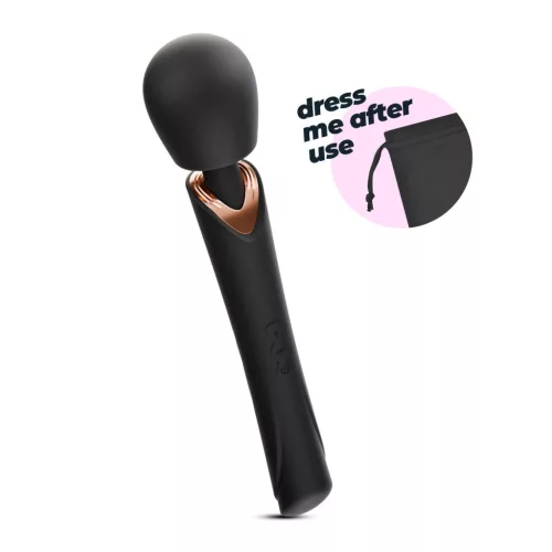 Crushious Wand masszírozó 10 rezgésfokozat, Climax mód 30 cm fekete