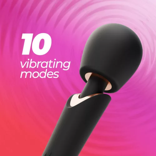 Crushious Wand masszírozó 10 rezgésfokozat, Climax mód 30 cm fekete