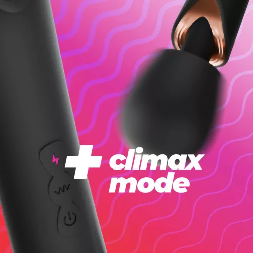 Crushious Wand masszírozó 10 rezgésfokozat, Climax mód 30 cm fekete