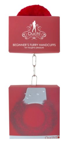 Kezdőknek való szőrös bilincs - piros