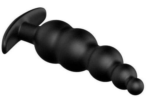 Prémium szilikon prosztata izgató – fekete, 11 x 2.9 cm