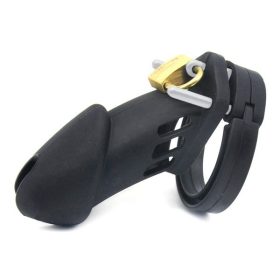   Bran – szilikon férfi önmegtartó ketrec, 9 x 3 cm, fekete