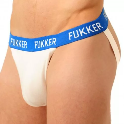 Fukker jockstrap – érzéki fehér-kék alsónemű