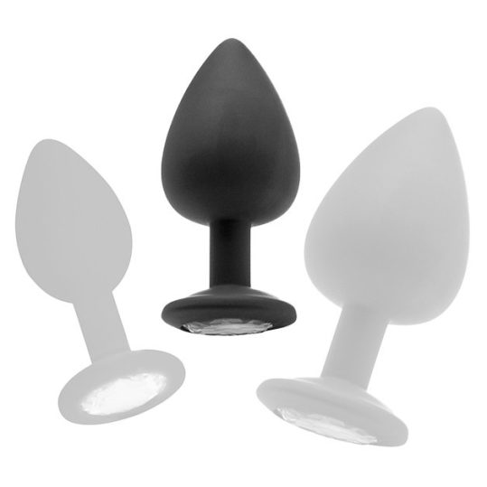 Plug Diamond Large – fekete prémium análkúp 7 x 3,5 cm