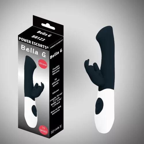 Bella G Vibrátor pontszerű G-pont stimuláló vízálló fekete 20 cm
