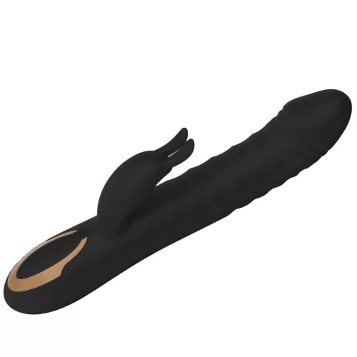 Power Escorts Vibrátor Rezgő, Kettős stimuláció USB töltés 22,6 cm fekete-arany