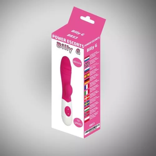 Billy G Vibrátor 10 sebességű, g-pont stimuláló 20 cm rózsaszín szilikon