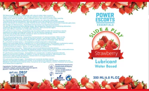 Power Escorts síkosító hialuronsavval vízbázisú hosszú csúszás 200 ml piros