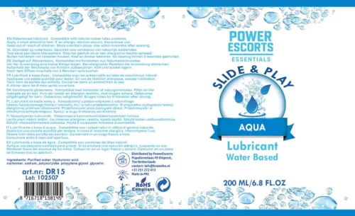 Power Escorts síkosító vízbázisú, hialuronsavas 200 ml neutrális