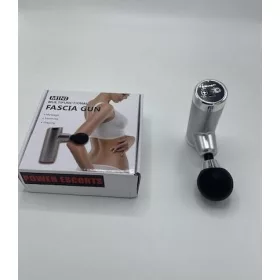 Masszázspisztoly mini ezüst rezgő funkcióval