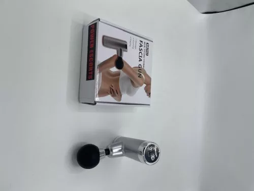 Masszázspisztoly mini ezüst rezgő funkcióval