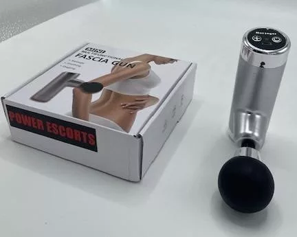 Masszázspisztoly mini ezüst rezgő funkcióval