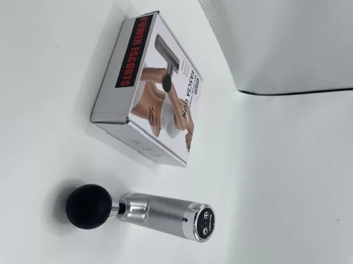 Masszázspisztoly mini ezüst rezgő funkcióval