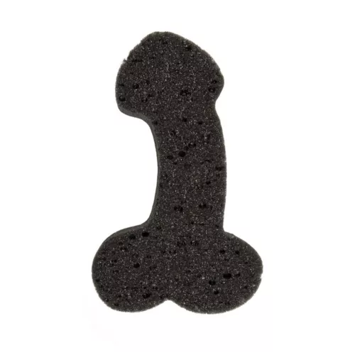 Fürdős szivacs pénisz 19 cm fekete