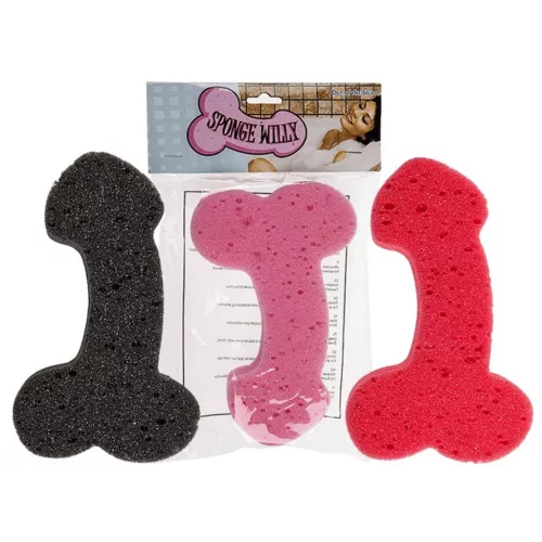 Fürdőszivacs pénisz 19 cm piros
