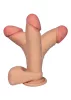 LovecloneX Dildó Rugalmas, Hátgerinces 18 cm Fekete