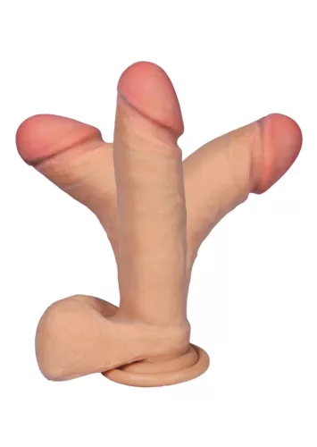 LovecloneX Dildó Rugalmas, Hátgerinces 18 cm Fekete