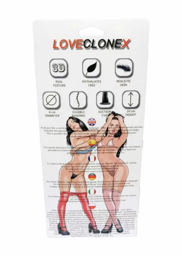 LovecloneX Dildó Rugalmas, Hátgerinces 18 cm Fekete