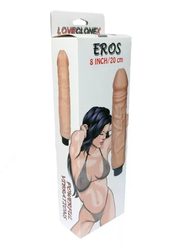 Eros Vibrátor Erős rezgés, állítható sebességű Realisztikus 20 cm bőrszínű