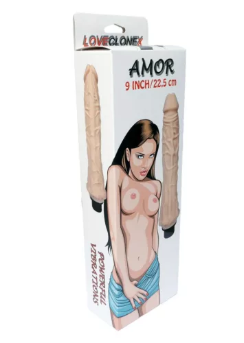 Amor Vibrátor Realisztikus textúrák, Erős vibrációk 23 cm barackszínű