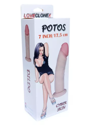 Dildó Realisztikus, Puha, Hajlítható 18 cm Fekete