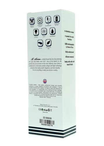 Stymulator Power Wand újratölthető rezgő 5 fokozat rózsaszín