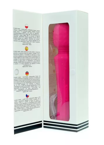 Stymulator Power Wand újratölthető rezgő 5 fokozat rózsaszín