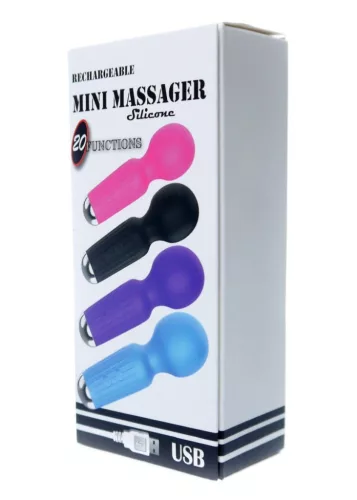 Stymulator Mini masszírozó 20 rezgés USB töltés rózsaszín