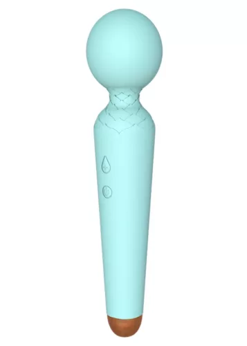 Töltött Power Wand masszírozó 10 rezgésmód vízálló kék USB