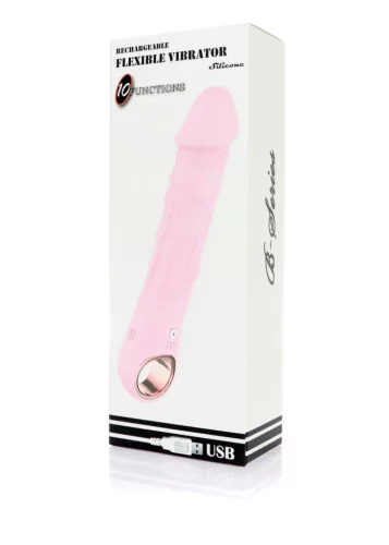 Vibrátor 10 funkciós, USB-töltős, vízálló, szilikon