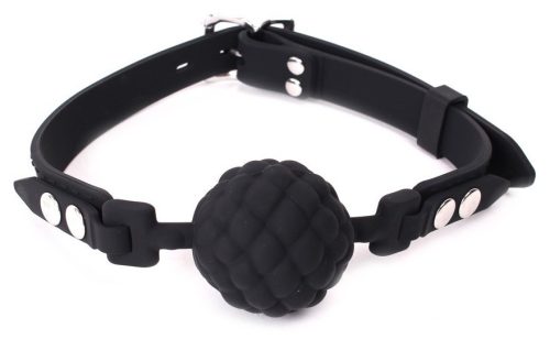 PineCone – prémium szilikon ball gag, fekete